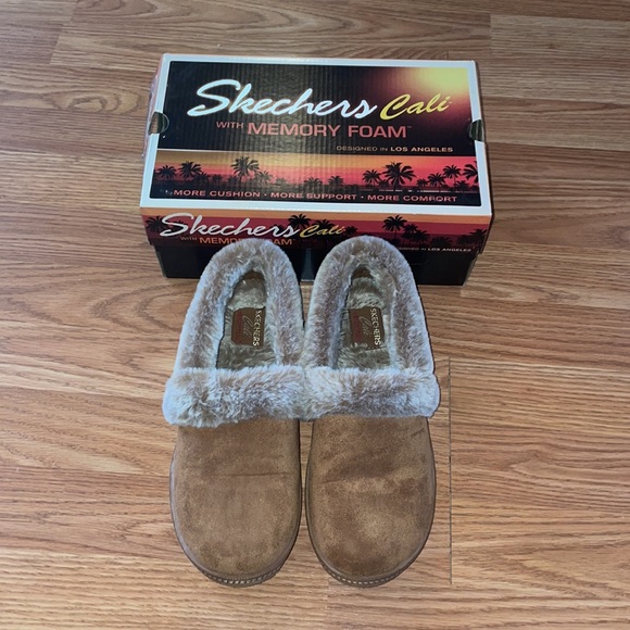 Skechers Cali Brown Suede Memory Foam SIZE 8 - Picture 2 of 7